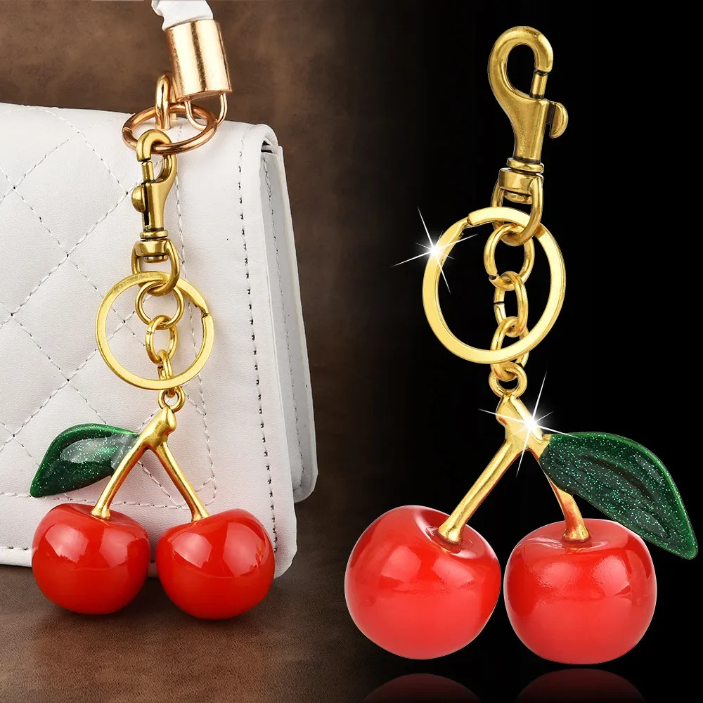 

Bag pendants, keychains, cherry resin car ornaments, fruit keychains, women's bag pendants, single purchase trend