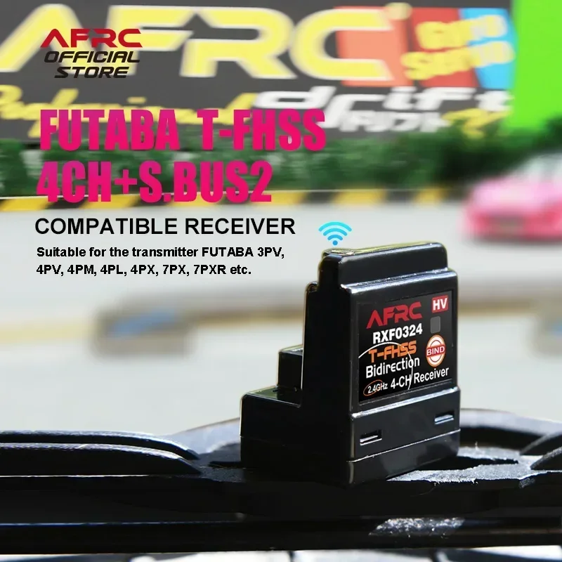 AFRC RXF0324 2.4GHz 4CH RC Cars Receiver For FUTABA T-FHSS S.BUS2 Remote Control System 10PX 7PXR 7PX 7XC 4PM 4PV 4PLS 4GRS 3PV