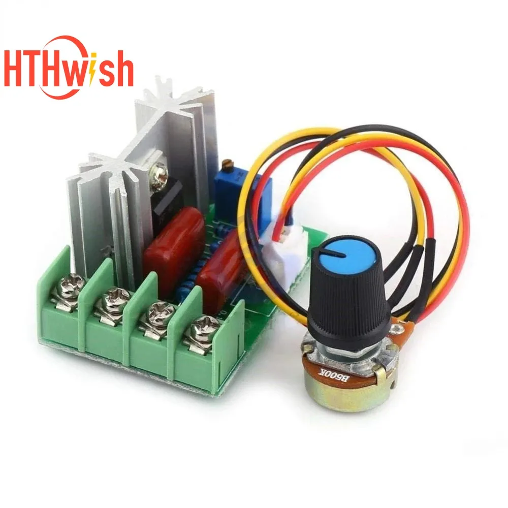 2000W/4000W 220V SCR Voltage Regulator Dimmer Motor Speed Controller Thermostat Hight Power Electronic Voltage Regulator Module