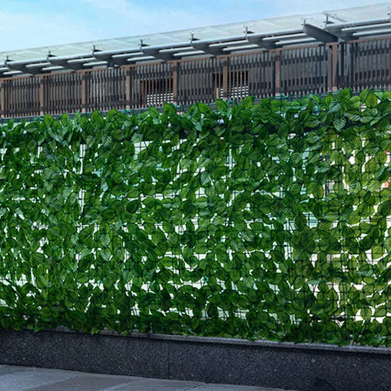 Faux Ivy Leaf Screening Hedge Fence, Tela de Privacidade Artificial, Decoração Interior, Quintal Jardim, Decoração do Pátio, 4 Pcs