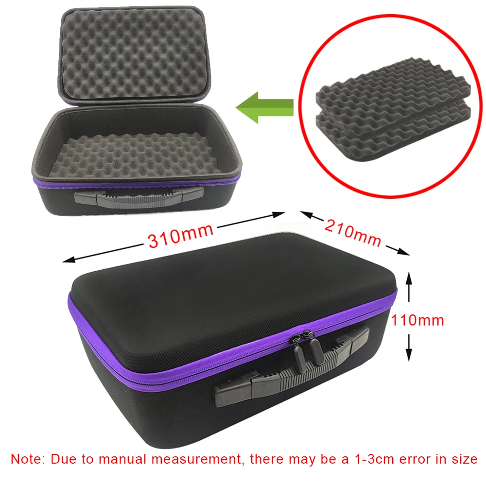 Hard Storage Box DIY Foam Shockproof Customized Travel Bag Zipper Box Case Camera Collection Bag For Outdoor Tool Accessories image 3