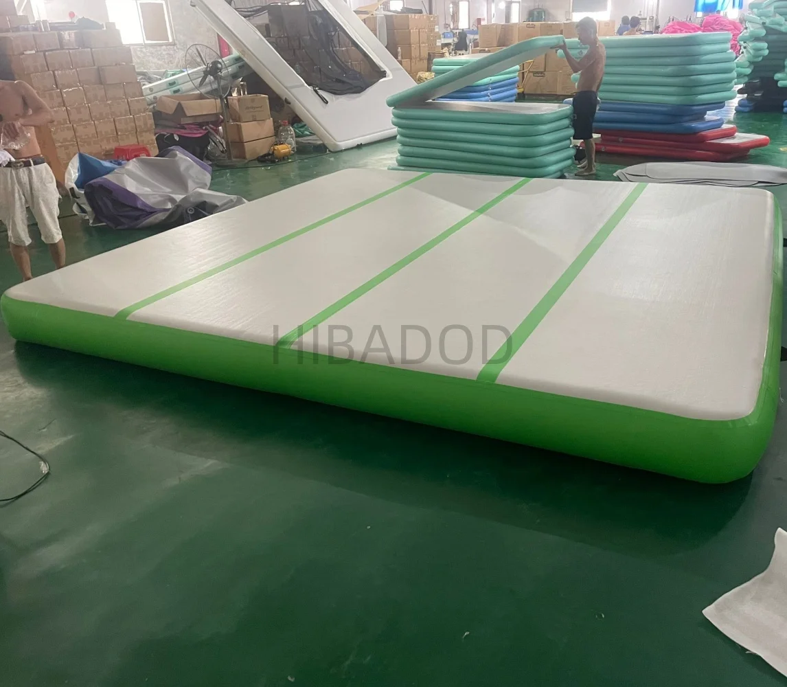 5x4x0.2m Inflatable Air Gymnastics Mat Training Mats 8 inches Thickness Gymnastics Tracks for Training With Pump