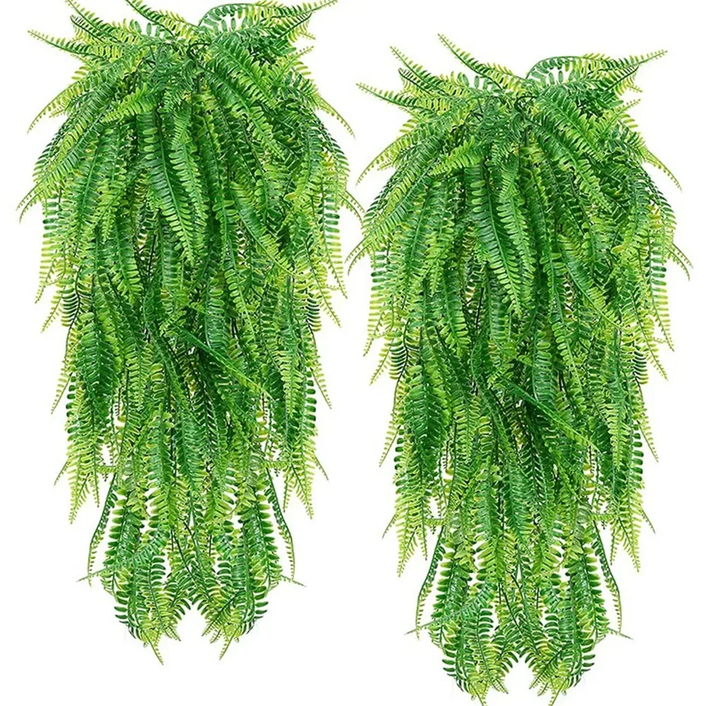 82cm Artificial Wall Hanging Persian Grass Plastic Vine Artificial Grass Decoration Fern Green Leaves Fake Plant Home Garden DIY