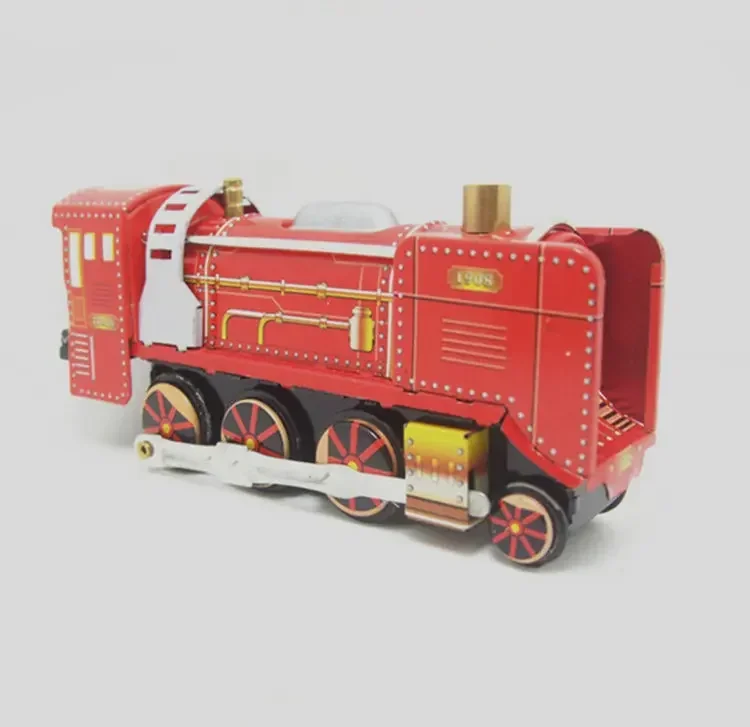 [Funny] Adult Collection Retro Wind up toy Metal Tin old train locomotive Mechanical toy Clockwork toy figures model kids gift