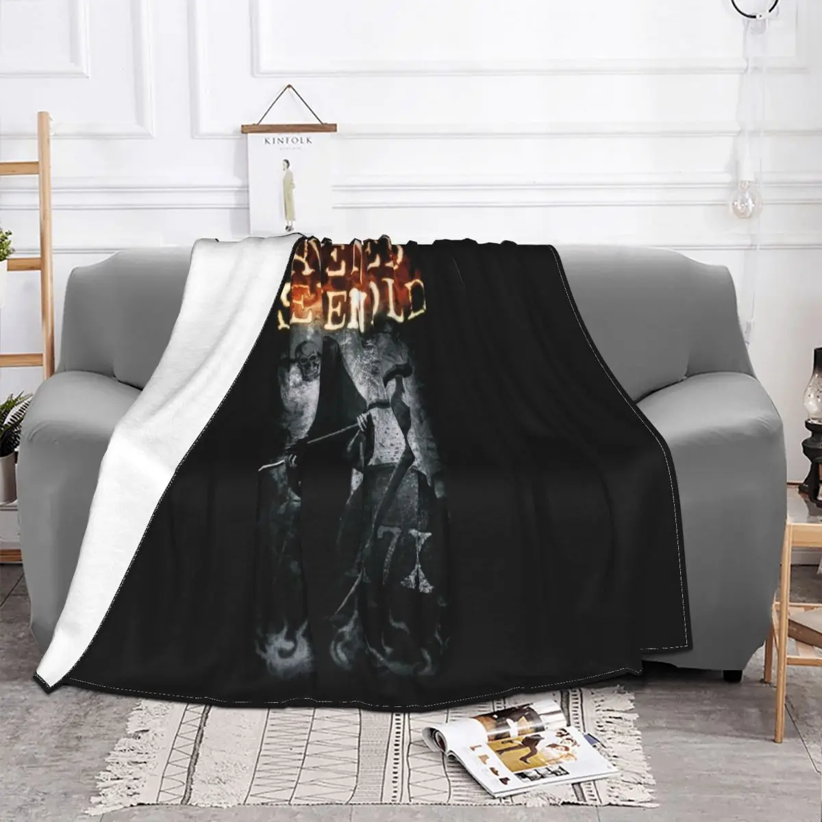 New Nwt Retain Seven Times A7X Grim Reaper Mens Big Size Heavy Metal Swag Rap Throw Blanket