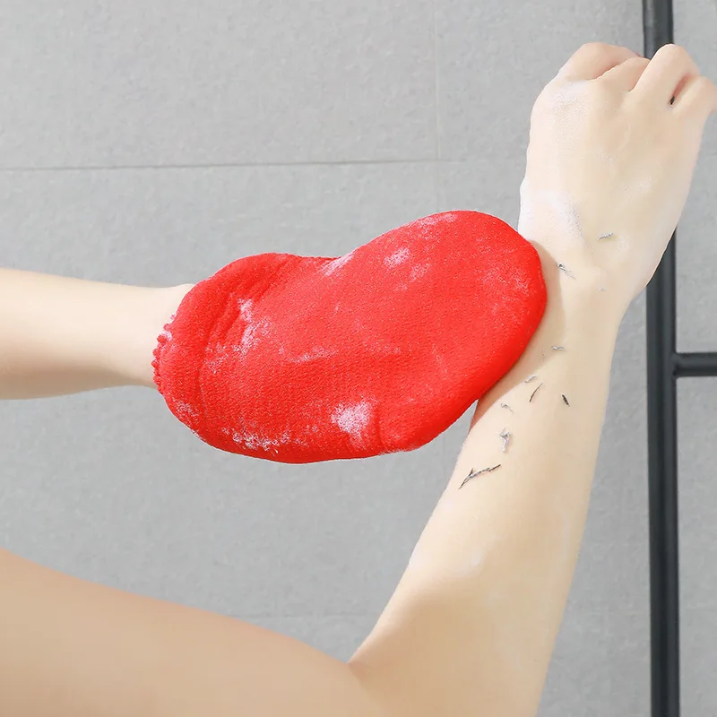 Koreaanse wrijfbadhandschoenen Baden Rug wrijven Dubbelzijdige badhanddoek As en modder om het lichaamsreiniging te exfoliëren