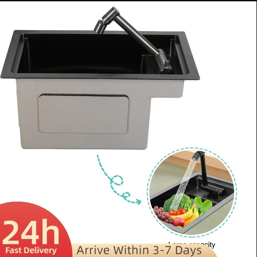 

16.9 X 9.8 X 8.7 Inch Small Kitchen Sink Undermount RV Kitchen Sink with Faucet 304 Stainless Steel for Outdoor Camper Prep Use