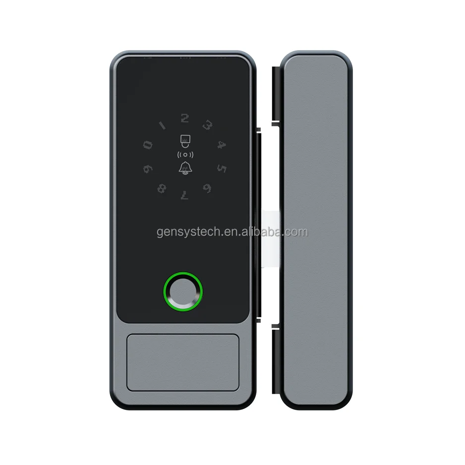 serrure-de-porte-en-verre-commerciale-telecommande-d'empreintes-digitales-application-tuya-wifi-electrique-numerique-intelligente-vente-en-gros