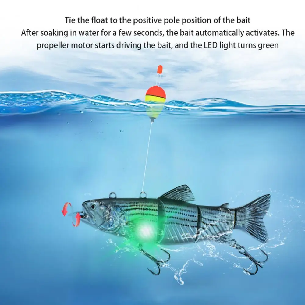 

13 см/35 г электрическая многошарнирная рыболовная приманка с крючками USB перезаряжаемая светодиодная светящаяся приманка для плавания искусственная приманка аксессуары для рыбалки