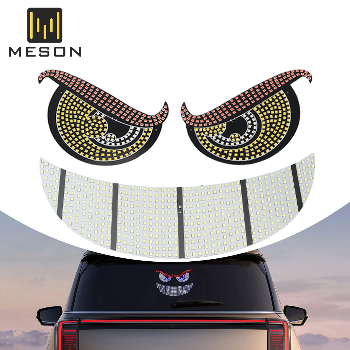 

Truck Car LED Interior Light USB Strips Light Windshield LED Flash Strobe Lamp Decoration Car Accessories Devil's Eye 1 Set