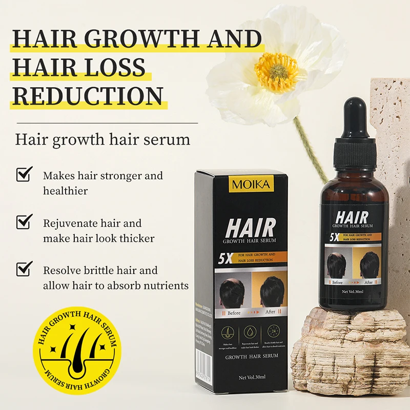 

MOIKA Hair Growth Serum Repair Essential Oil Beauty Hair Care Dense Regrowth Anti Hair Loss Serum Promoting Regeneration