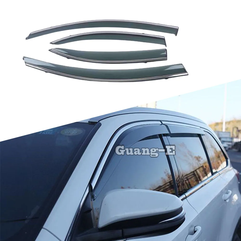 

For Mitsubishi Lancer EX 2010 2011 2012 2013 2014 2015 2016 2017 Cover Stick Plastic Window Glass Wind Visor Rain/Sun Guard Vent