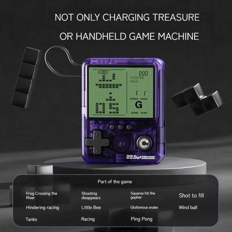 Konsol Game Piksel Klasik Mini Power Bank Pemain Game Genggam Layar Hd Mesin Game Retro Portabel Mendukung Game Retro Pixel