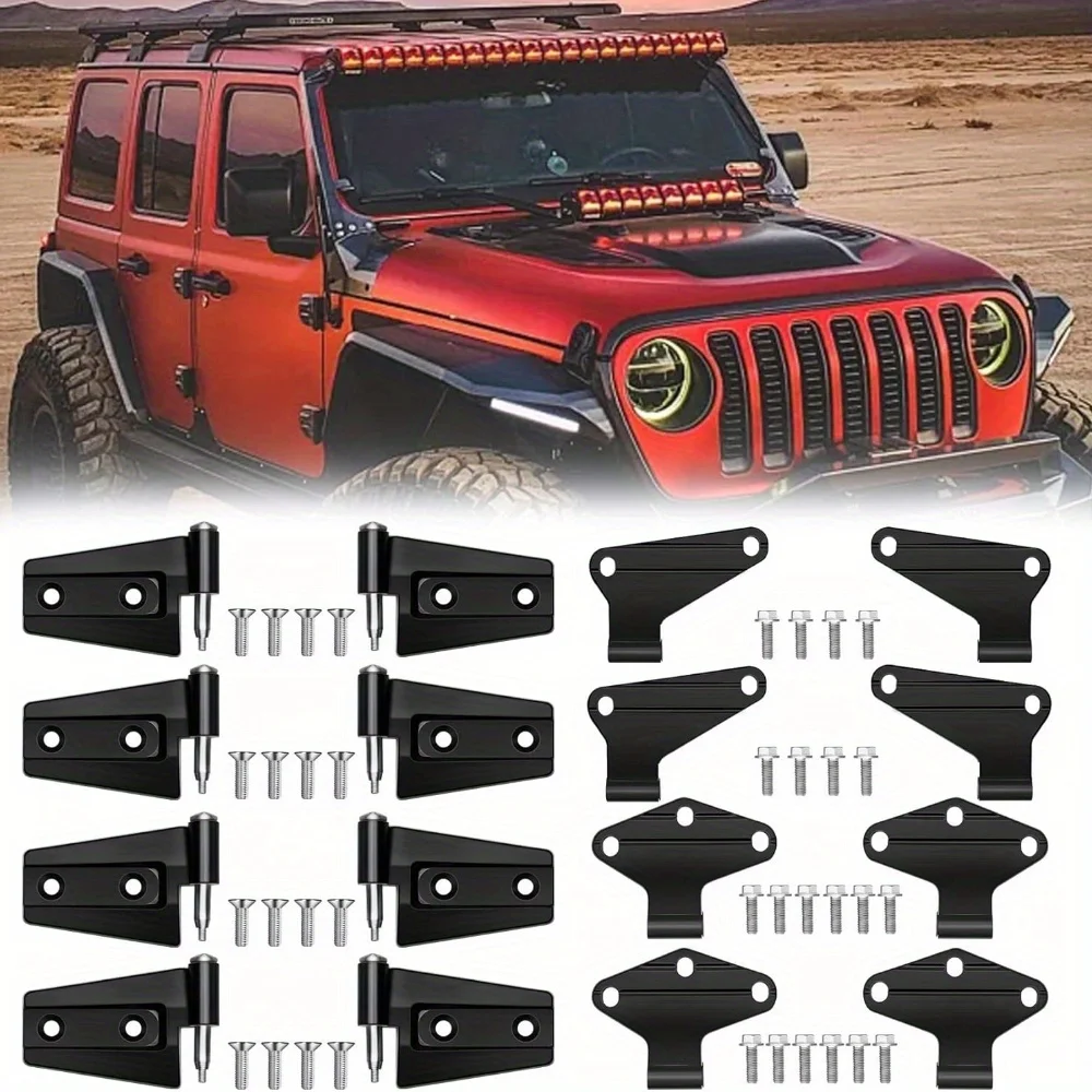 

4 Door Hinge Assembly Kits FOR 2007-2018 Jeep Wrangler JK JKU Unlimited Rubicon Sahara (4 Door)