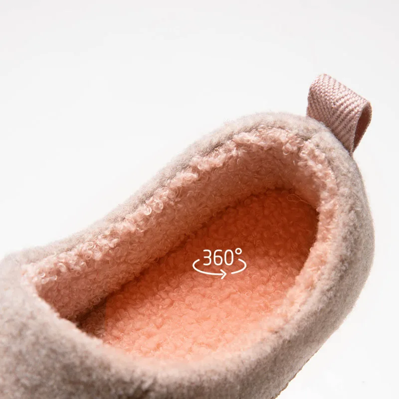 Kidmi-Chinelos de pelúcia fuzzy feminino, forrado, deslizante, interior, aconchegante, sapatos de casa, ao ar livre, antiderrapante, respirável,