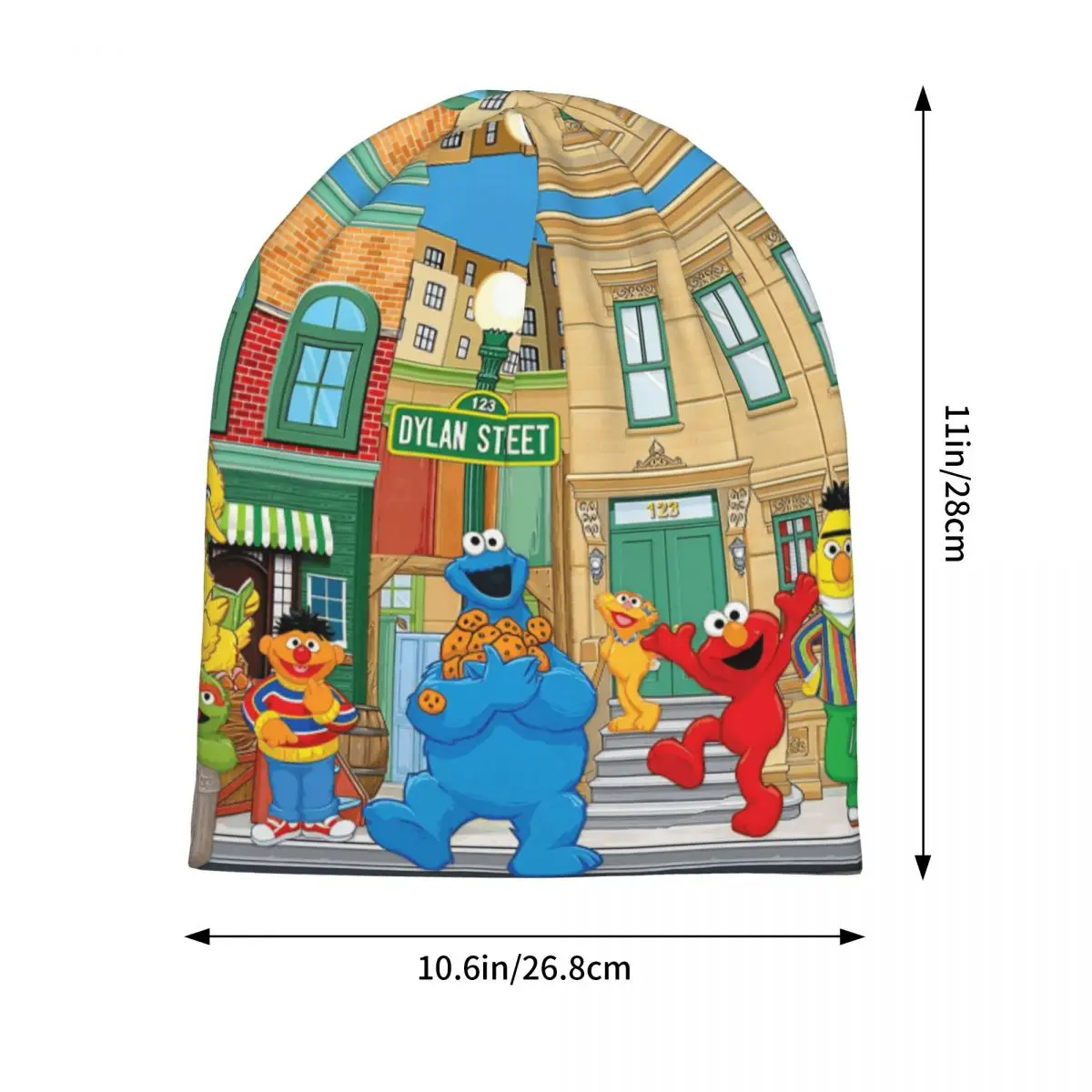 Sesame Street Cartoon Bonnet Hat Autumn Winter Ski Skullies Beanies Hats Elmo Friends for Men Women Warm Dual-use Cap