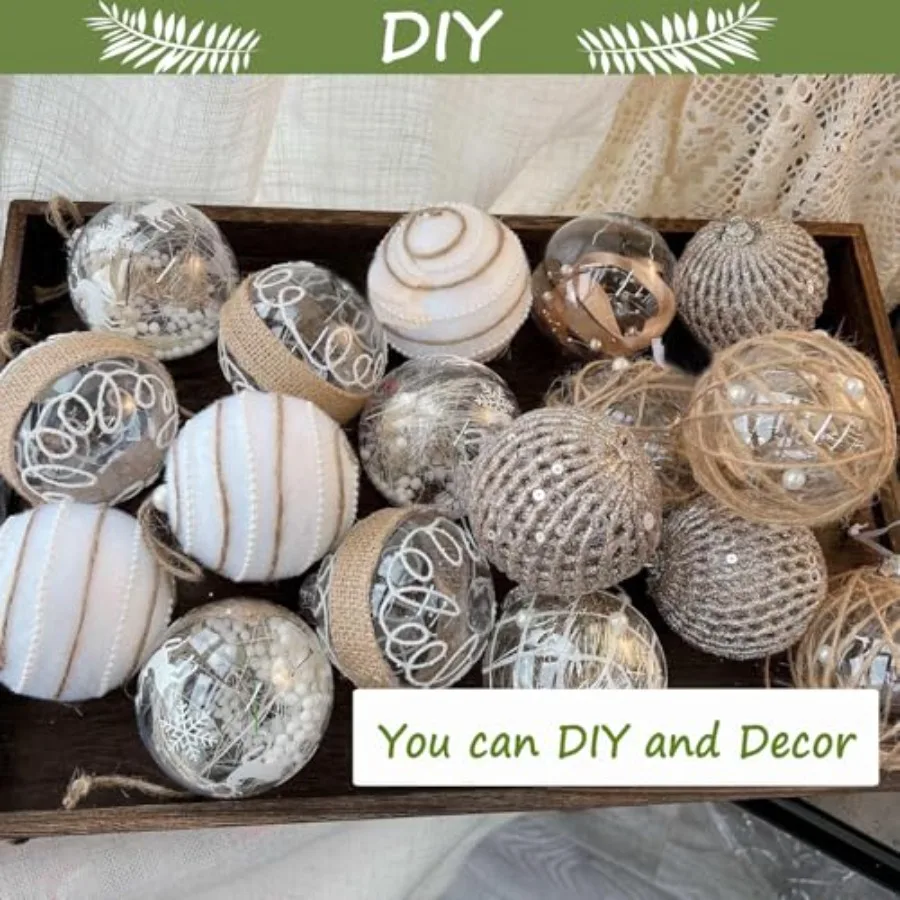 20 قطعة 80 مللي متر 3.14 بوصة كبيرة واضح الكرة الحلي مع شاتيربروف تصميم البلاستيك الشفاف DIY بها بنفسك الحرف حفل زفاف ديكور Holida #5