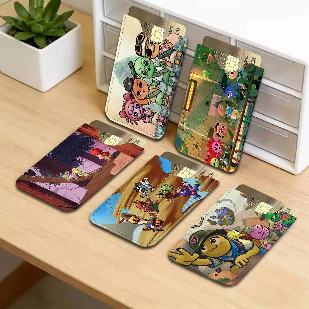 Popular Game Peak Microfiber Men Women Universal PU Leather Business Card Holder ID Credit Card Organizer Pocket Size Card Case
