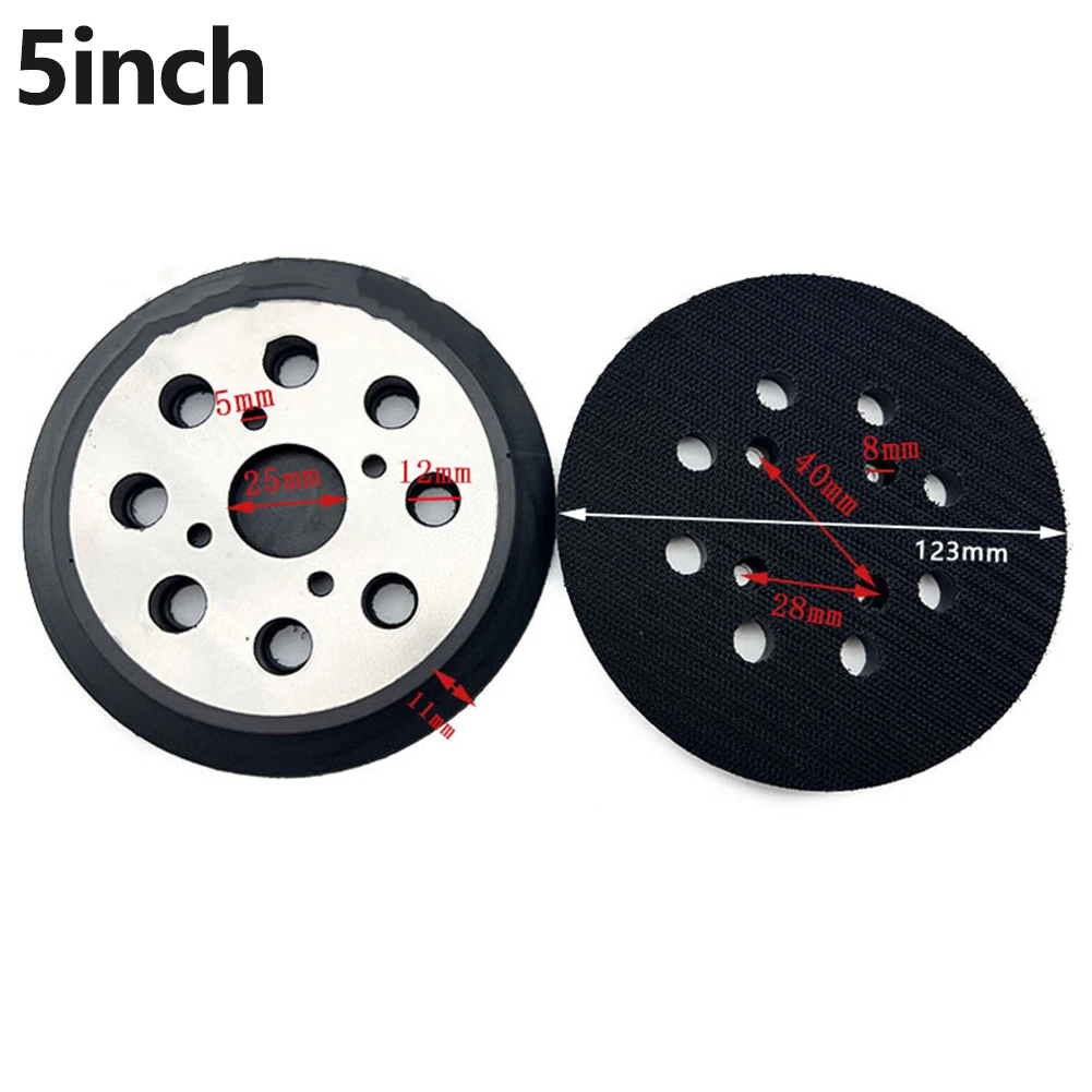 Almohadilla de respaldo de lijado de gancho y bucle de 5 pulgadas para LIJADORA ORBITAL aleatoria R2600 R2601, placas de respaldo de lijado 300527002