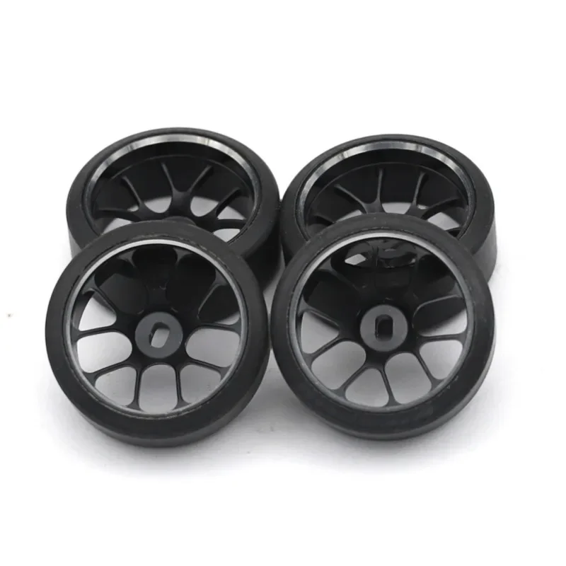 2.5/5.5 Degrees Hard Plastic Drift Tires Metal Wheel Rim for Wltoys 284131 K969 K989 Kyosho Mini-Z 1/28 RC Car Upgrade Parts