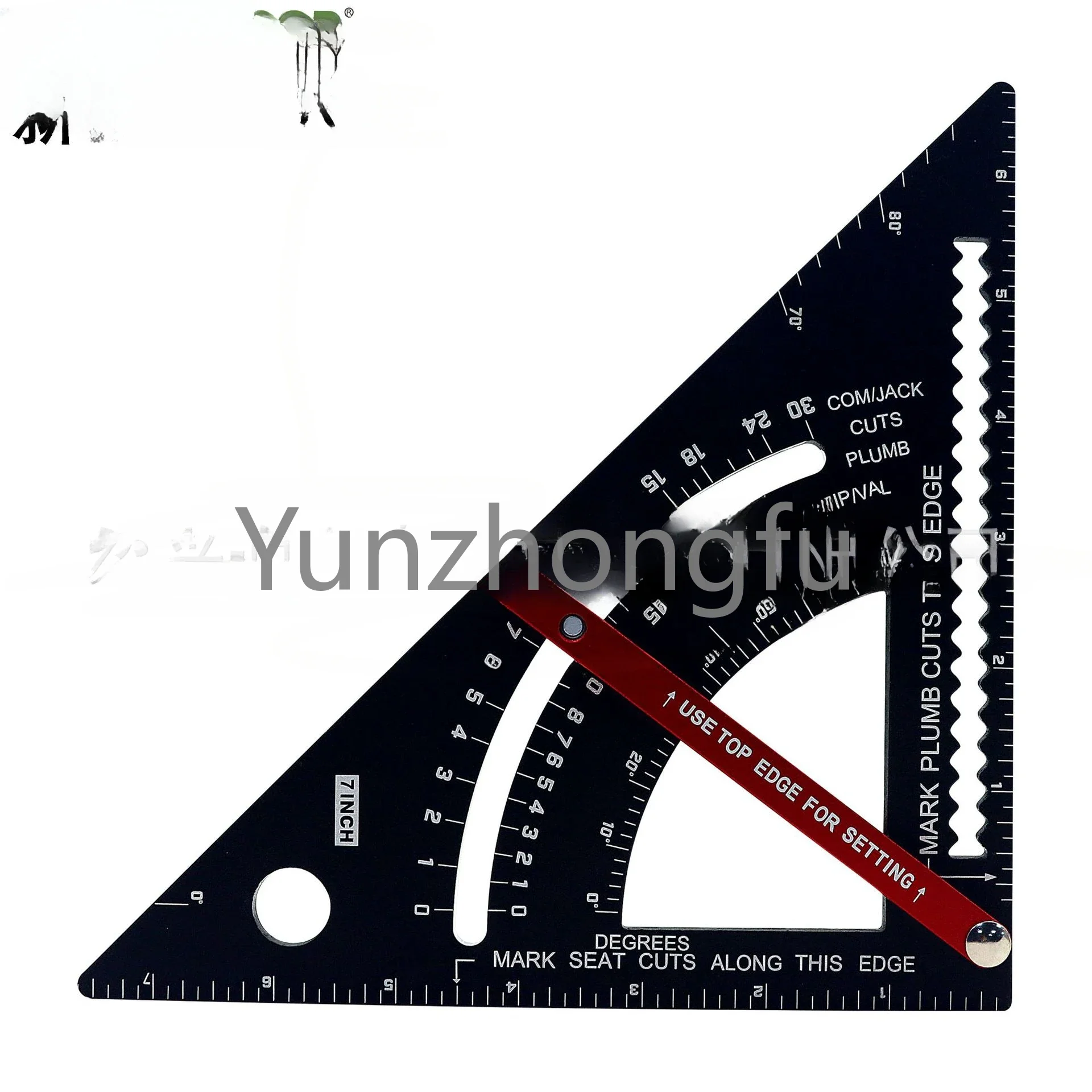 Metric Imperial Movable Triangle Ruler Aluminum Alloy Triangle uler Woodworking Angle Ruler Right Angle Rulr Measuring Line