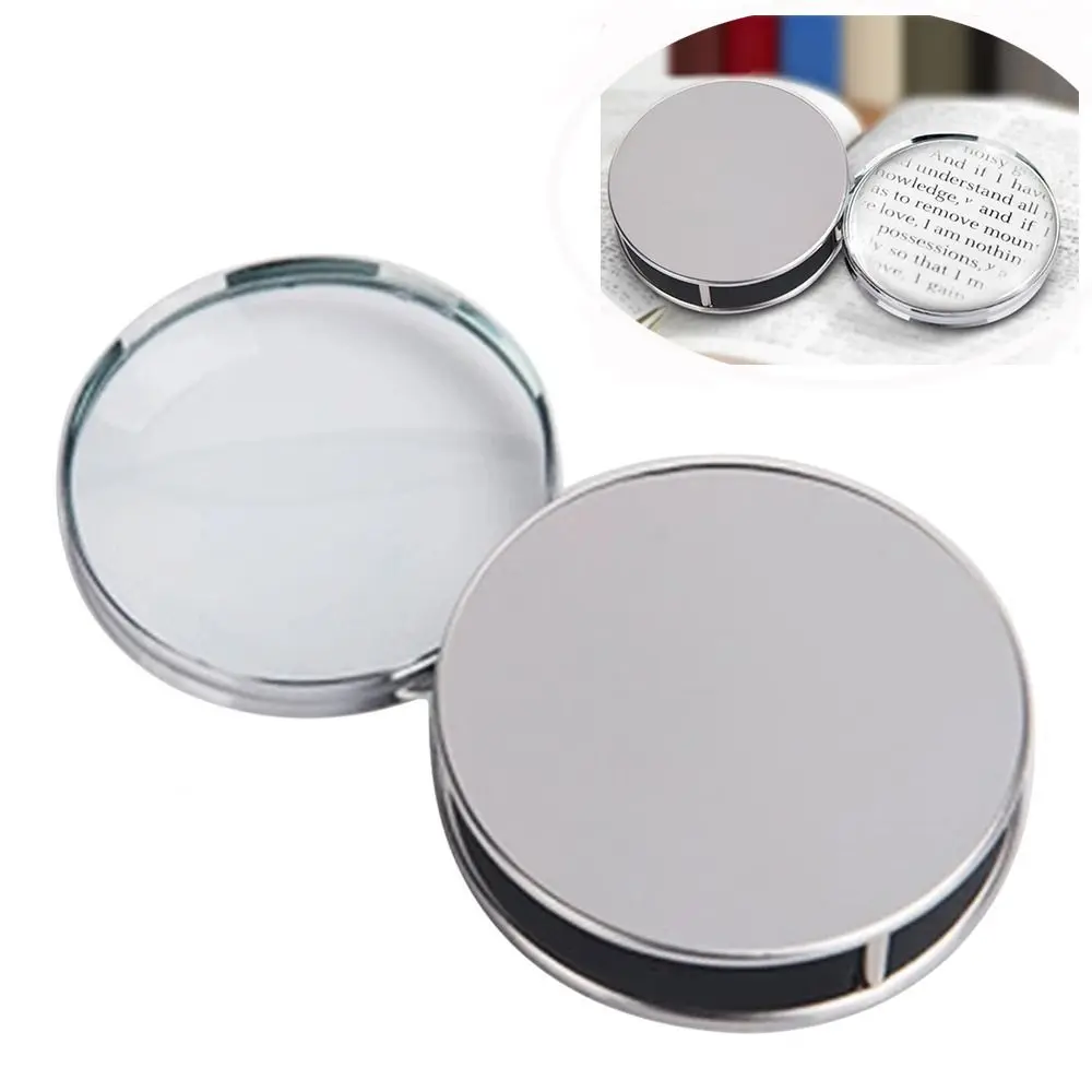 20X Metal Folding Magnifier 70mm Dia Round Handheld Optical Magnifying Glass Mini Portable Reading Jewelry Insects Loupe