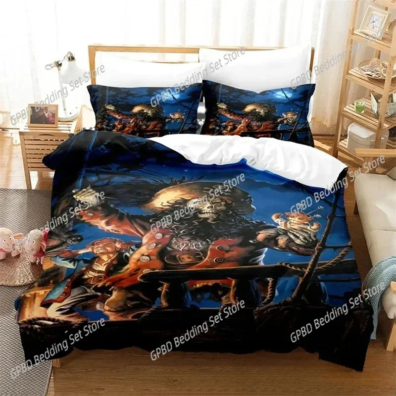 3D Print Monkey Island Lechuck Bedding Set Boys Girls Twin Queen King Size Duvet Cover Pillowcase Bed boys Adult