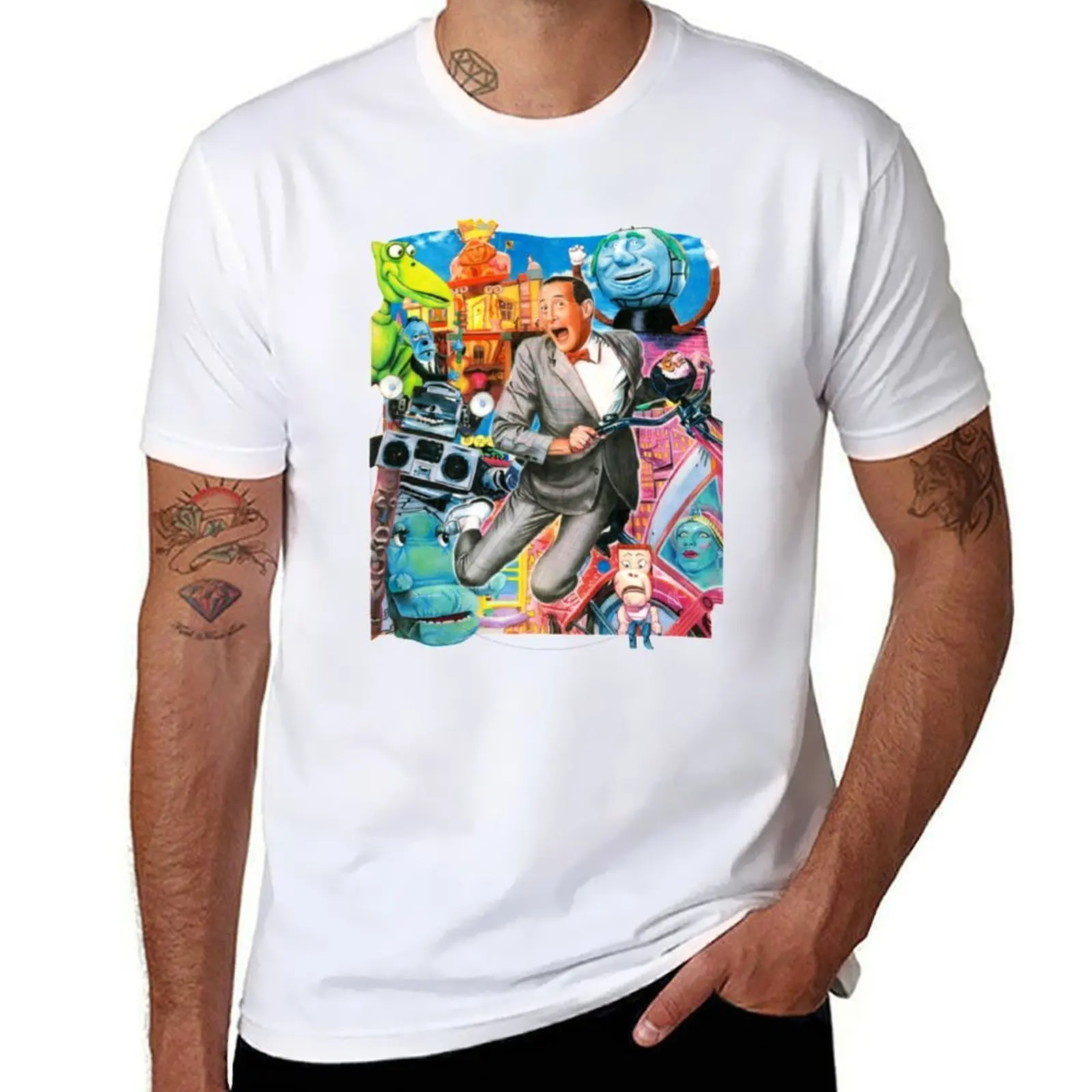 

Pee Wee Herman Pee Wee Collage T-Shirt t shirt man plain t shirts for man graphic vintage T-Shirt