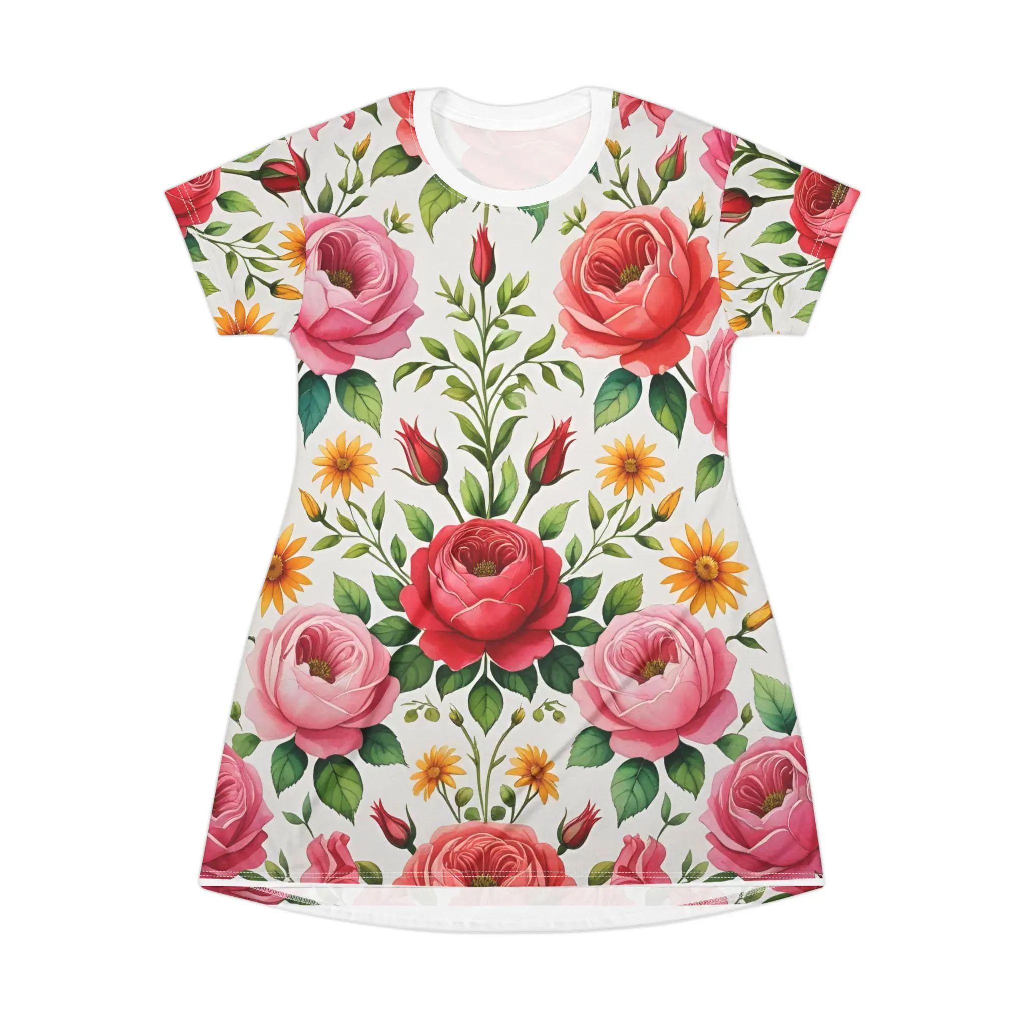 فستان تي شيرت بنمط الأزهار فستان ربيعي أنيق ملابس يومية ملابس غير رسمية ملابس عائلية متطابقة Y2k ملابس للسيدات #3