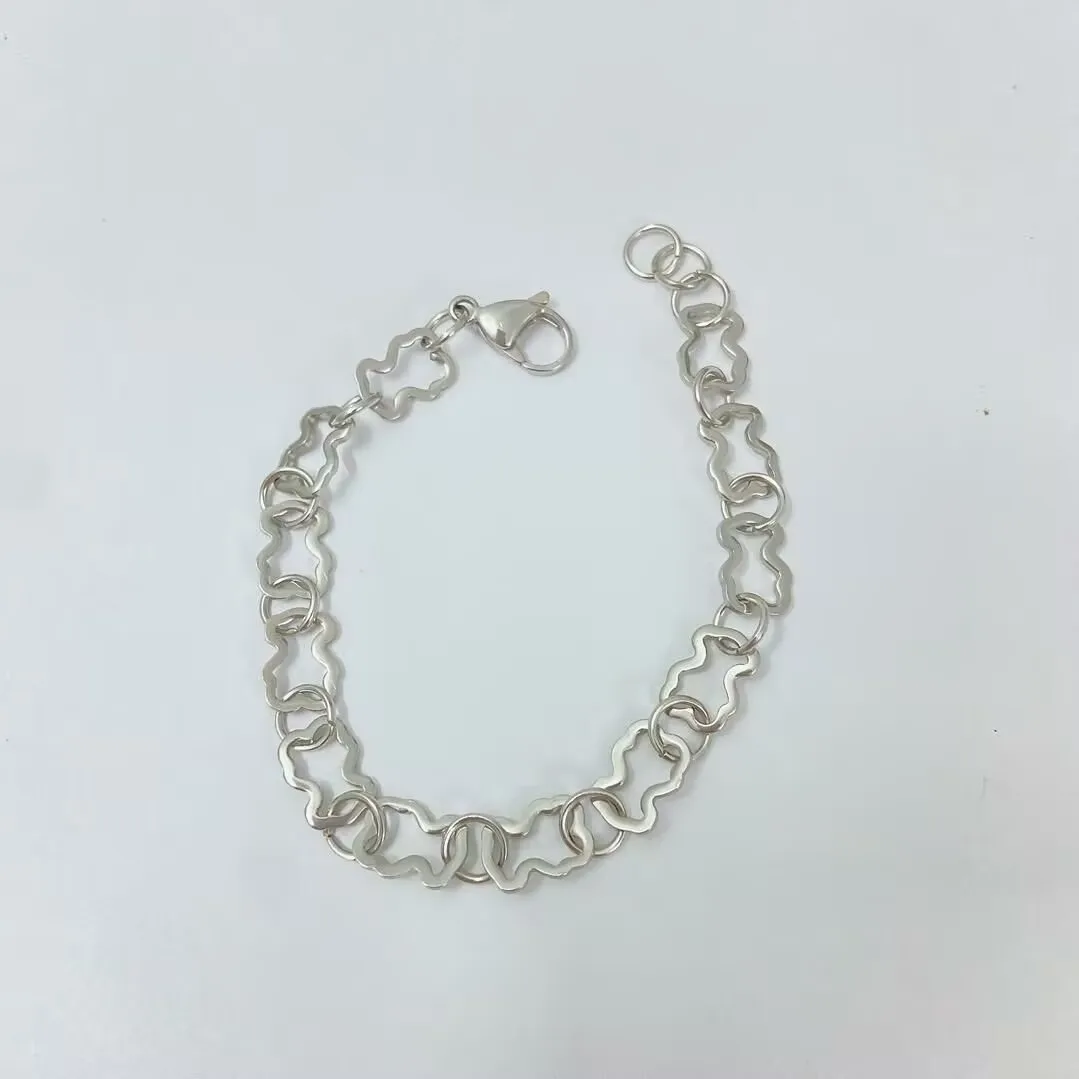 Brazalete de eslabones de pulsera de acero inoxidable 316L de oso, venta caliente que nunca se decolora