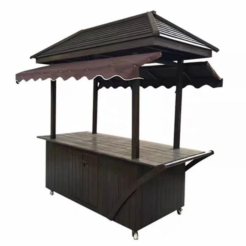 Anticorrosive wood sales truck Mobile sales car Scenic antique snack car Float dining car Commercial street stall trolley