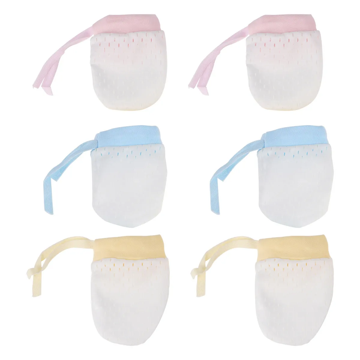 

4Pairs Anti-Grasping Gloves Newborn Baby Protection Ice Silk Soft Breathable Lightweight Scratch Resistant for Delicate Skin