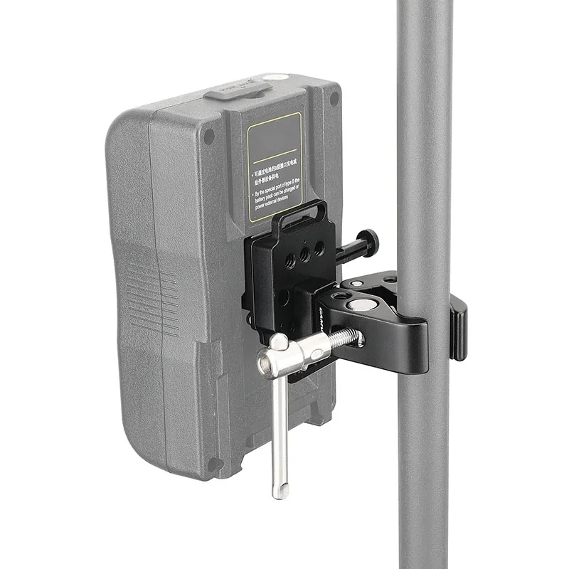 CAMVATE Universal Super Crab Clamp + V-Lock Mount Quick Release Adapter For DSLR Camera Battery