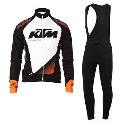 KTM Men\'s Cycling Clothing Clothes Long Sleeve Man Maillot Jersey Leg Set Bicycle Sleve Breathable Mtb Pants Bib Automn Autumn