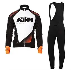 KTM Men's Cycling Clothing Clothes Long Sleeve Man Maillot Jersey Leg Set Bicycle Sleve Breathable Mtb Pants Bib Automn Autumn