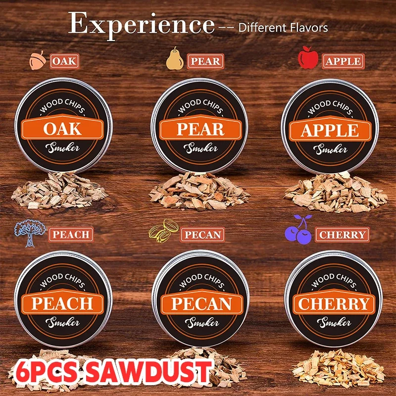 Multi Flavored Smoked Wood Chips Whiskey Sawdust Smoking Set Creative Cocktail Making Tools Cocktail Accessories Bar Tools