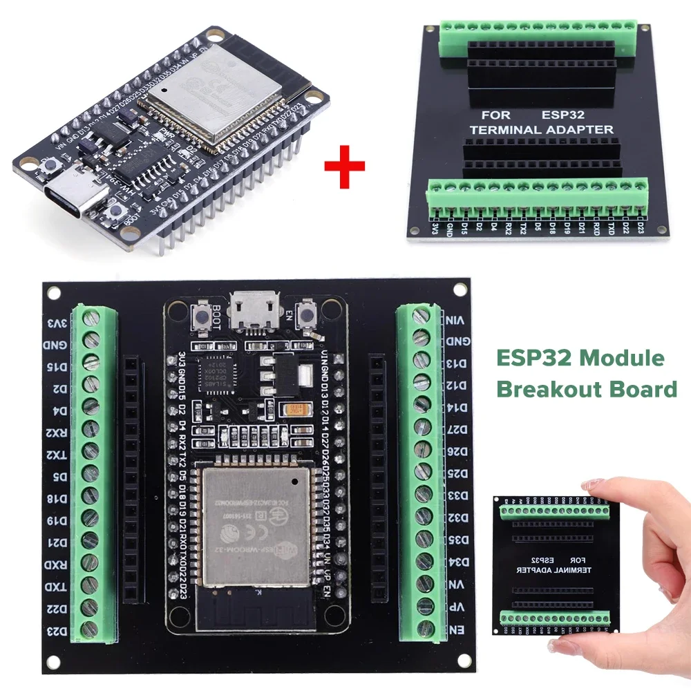 

ESP-WROOM-32 ESP32-S Development Board Type C ESP32 Bluetooth Wifi ESP32 Nodemcu Bluetooth Module + ESP32 Breakout Board