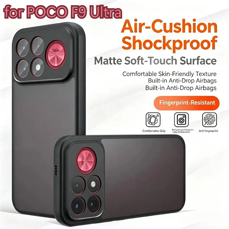 Matowe, przezroczyste etui na telefon z Magsafe dla POCO F9 F8 Ultra Redmi K100 K90 Pro Max, akrylowe PC+TPU, odporne na wstrząsy etui ochronne.