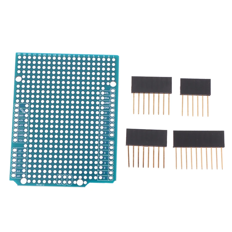 1PC Prototype PCB Expansion Boards Shield FR-4 Fiber PCB Breadboards Pitch With Pins Prototype Expansion Board