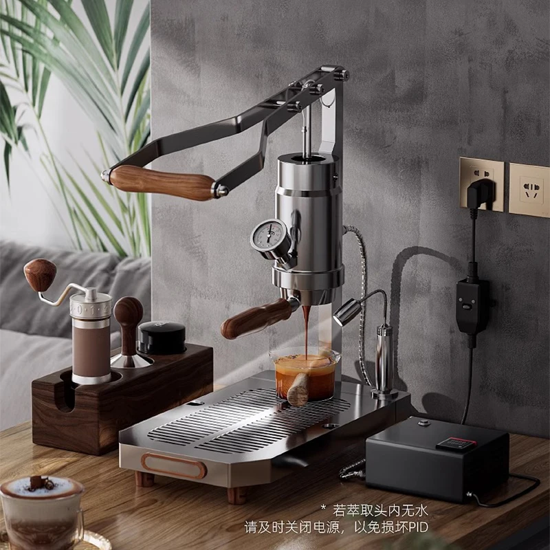 New Hand Press Espresso Coffee Maker With PID Temperature Control 16 Bar Constant Variable Pressure Lever Coffee Machine