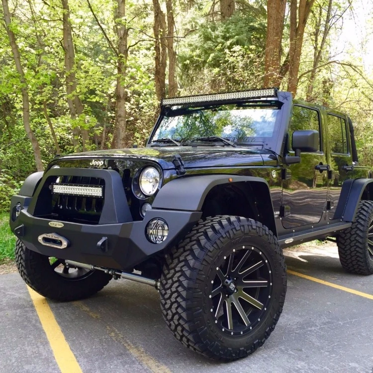 

Jeep Wrangler JK black front Steel bumper for