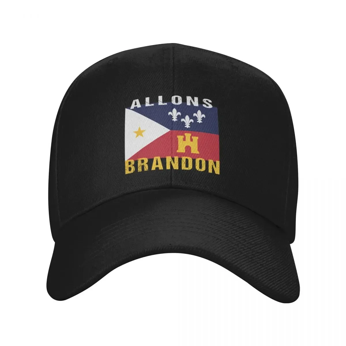 Allons Brandon Louisiana Acadiana Flag American Flag Lets Go Brandon Baseball Cap Visor sun hat party Hat Hats For Women Men's