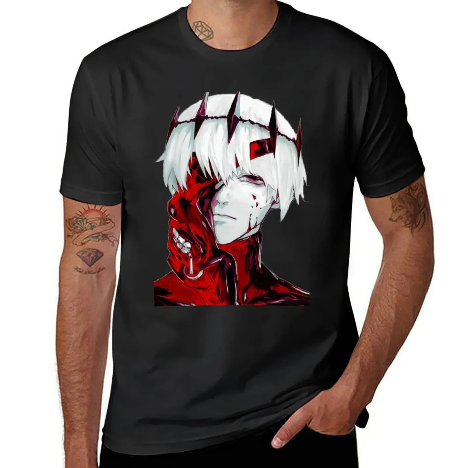 Kaneki Ken T-Shirt cute tops summer tops street wear aesthetic clothes t shirt men 100℅ cotton