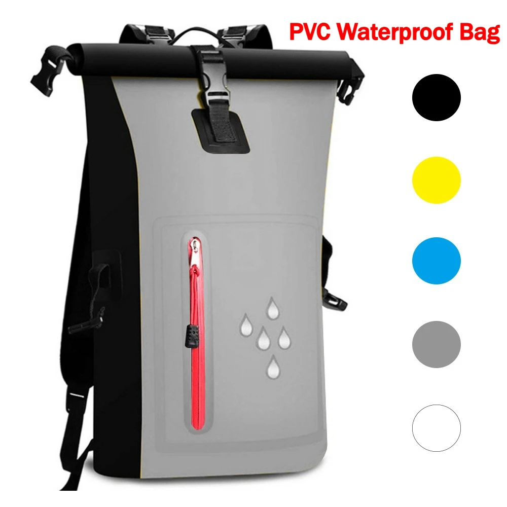 

Outdoor PVC Waterproof Bag Large Capacity Waterproof Rafting Bag for Men and Women Multifunctional Waterproof Backpack