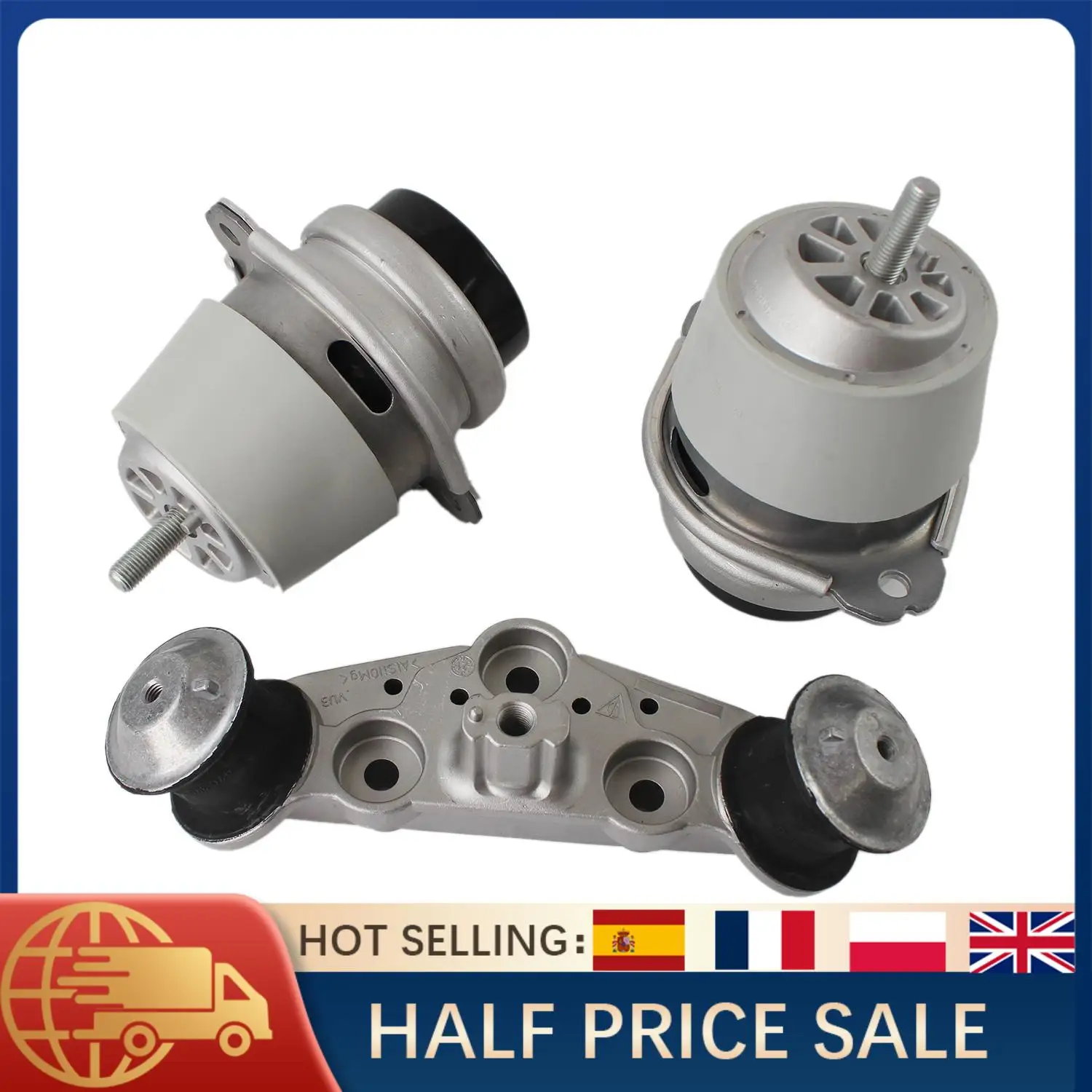 Комплект крепления двигателя и коробки передач из 3 предметов для Porsche Panamera 2011-2016 3.0L 970, замена 97037505720 97037511801