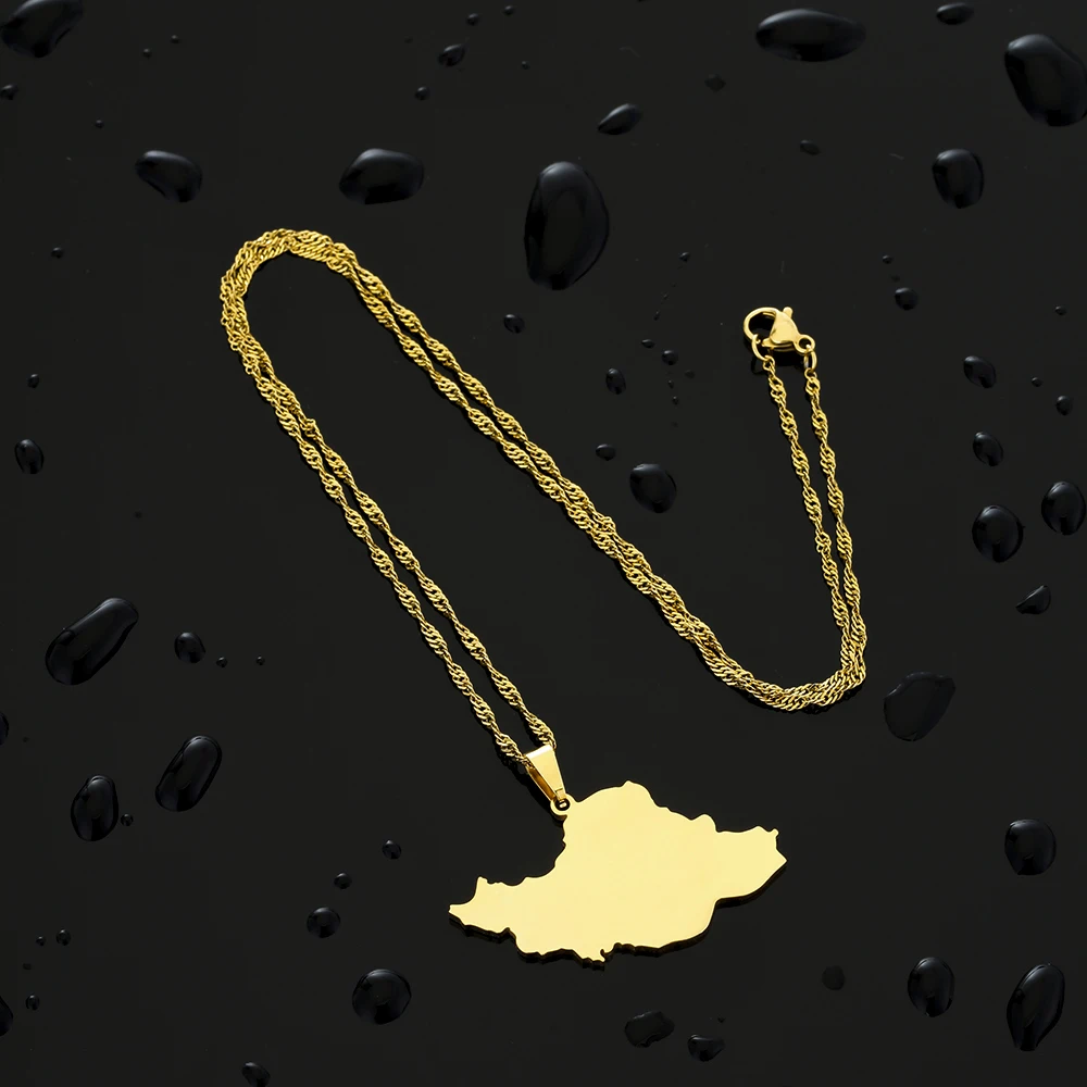 Mode Herz Iran Karte Anhänger Halskette Edelstahl Männer Frauen Schmuck Silber Farbe Gold Farbe Iranische Halsketten Geschenk – Detail 12