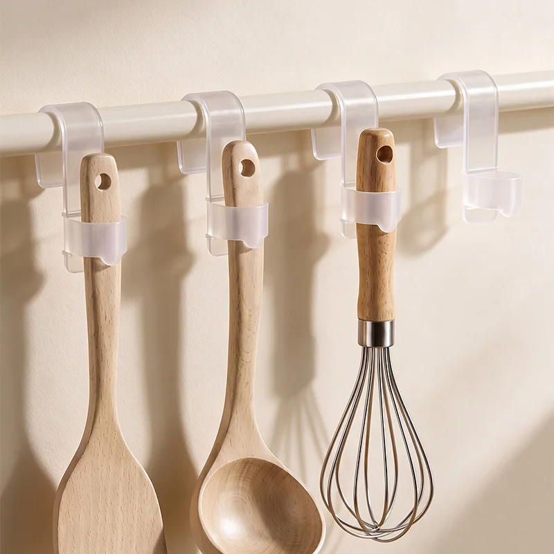 2pcs Adjustable Elastic Hooks Multi-purpose Kitchen Spatula Ladle Hanger Holder Bathroom Comb Brush Organiser Rack
