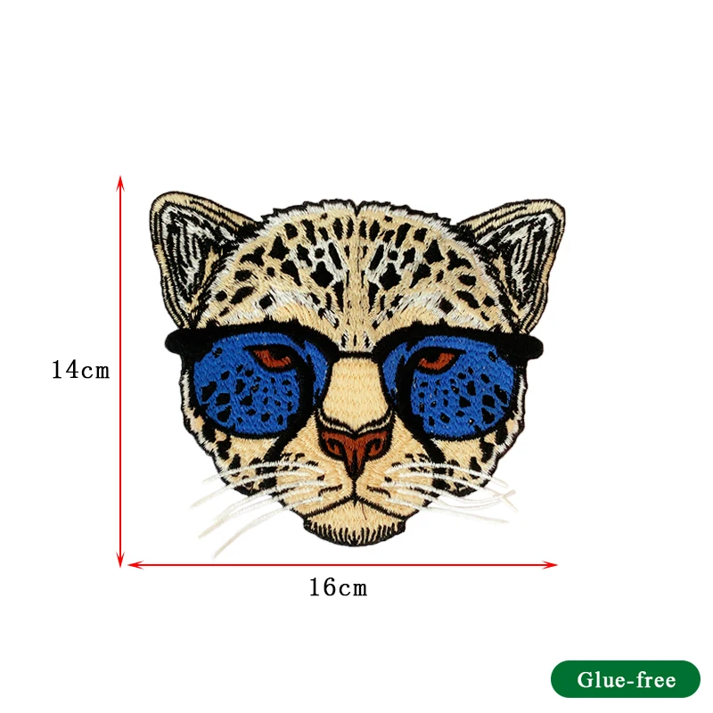 Tiger Embroidery Cloth Sticker, Leopard Patch, Back Patch, Cartoon Animal Badge, Sewing Supplies, Clothing Accessories