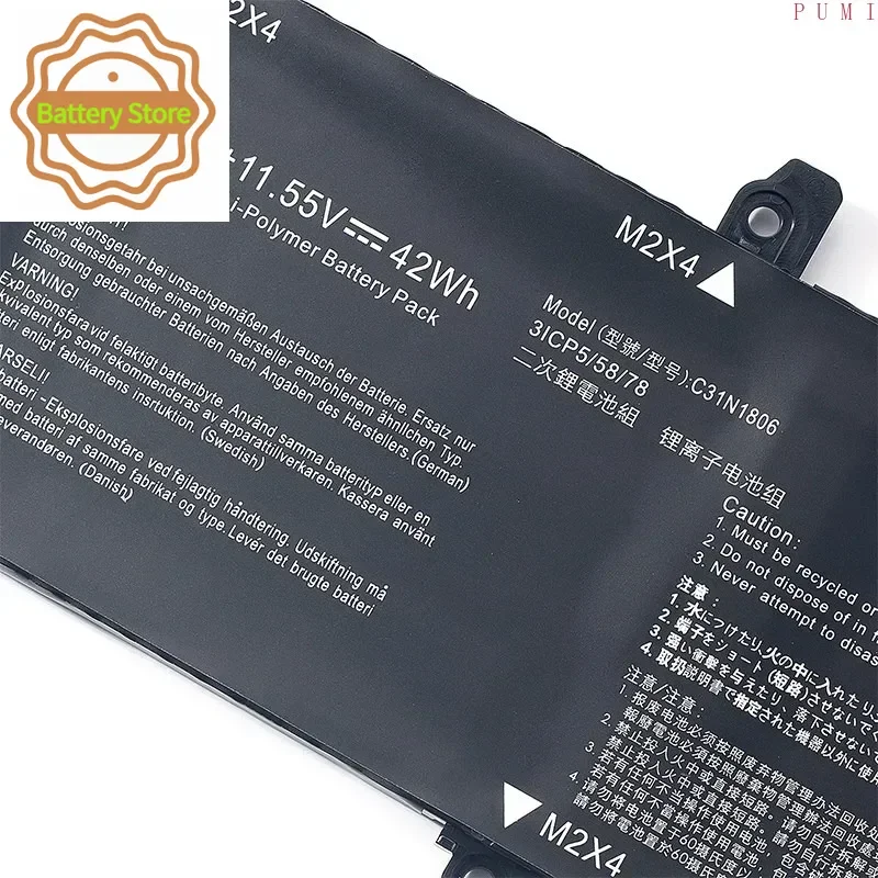 C31N1806 3ICP5/58/57 Laptop Battery For Asus VivoBook S330UN-EY011 X330UA ADOL13F S13 S330FA-EY001T S330UA