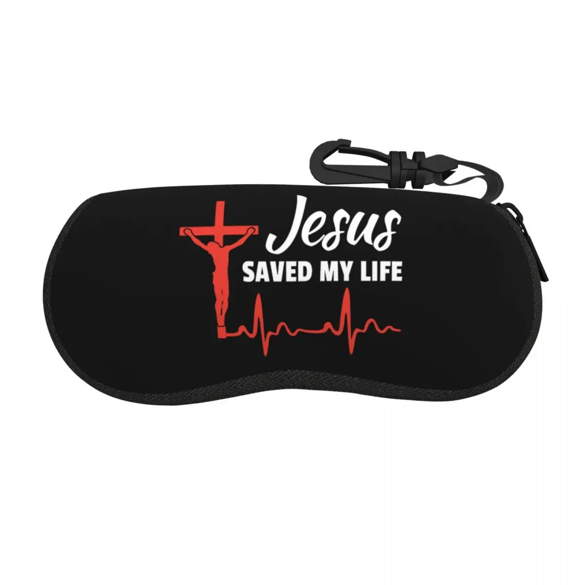 Custom Jesus Saved My Life Shell Eyeglasses Protector Cases Women Men Sunglass Case Christ Christianity Glasses Pouch